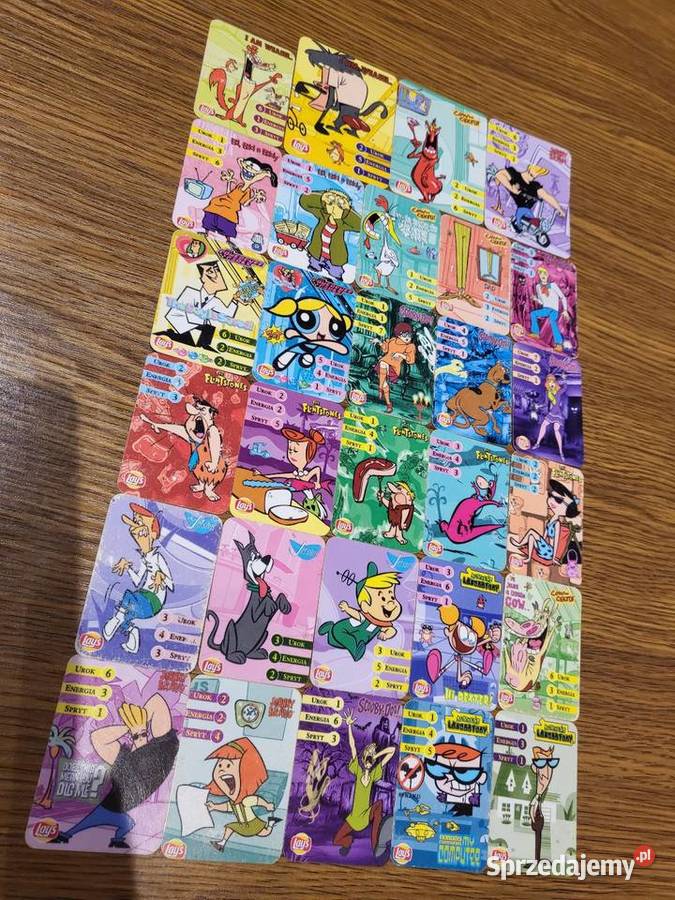 Karty kolekcjonerskie Lays cartoon network laya Lublin sprzedam