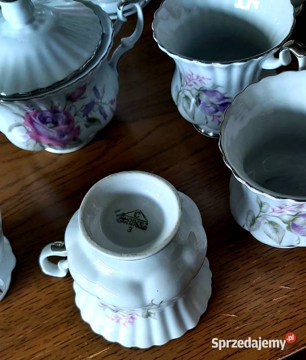 Serwis do kawy porcelana Chodzież PRL Luboń