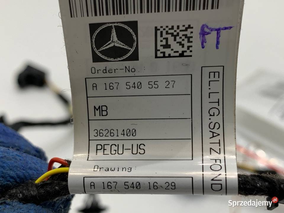 WIĄZKA BOCZKA TYŁ PRAWA MERCEDES GLE A1675405527 podkarpackie