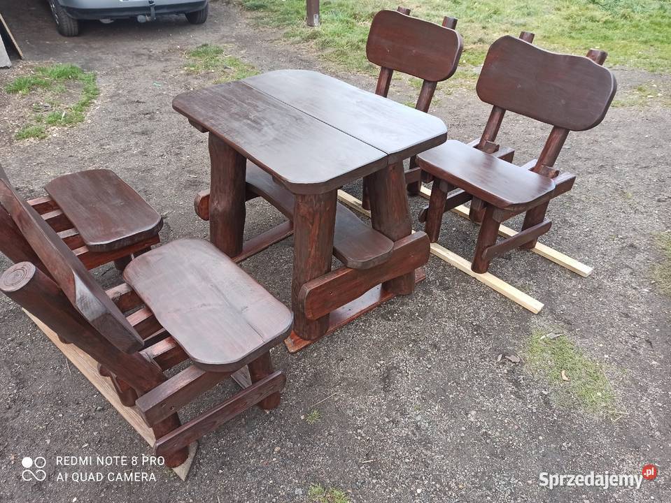 Meble ogrodowe barowe biesiadne do karczmy Woźniki