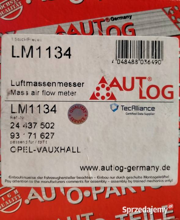 Przepływomierz AUTLOG LM1134 nowy Opel Astra G Zakopane