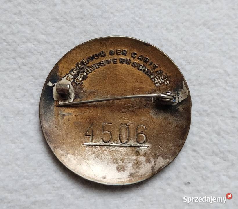 Stara Niemiecka Odznaka Caritas Schwester Schaft Cieszyn