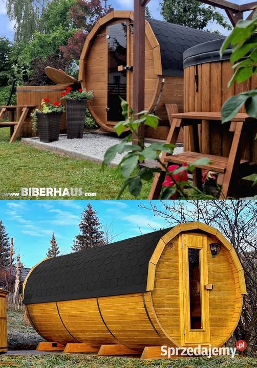 SAUNA Ogrodowa 400 OKNO 50 Beczka 500L Akcesoria małopolskie Nowy Targ