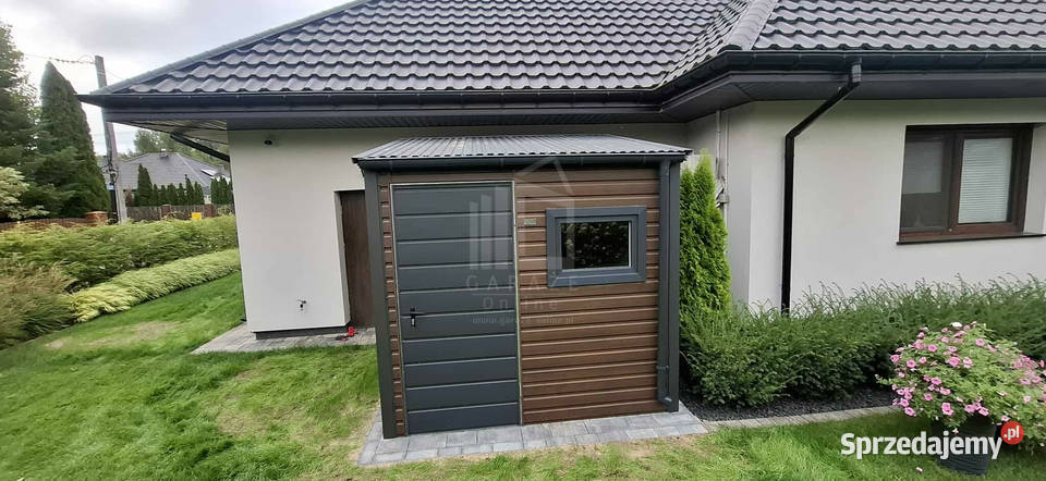 Schowek domek ogrodowy 25x25m drzwi okno rynny