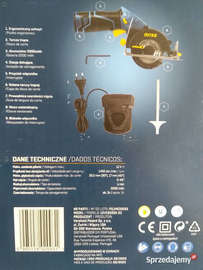 NAJTANIEJ Pilarka Akumulatorowa 12V 2000mAh śląskie Zabrze