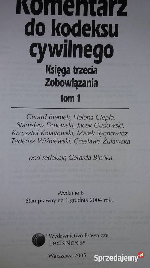 Komentarz do kodeksu cywilnego Księga trzecia Warszawa
