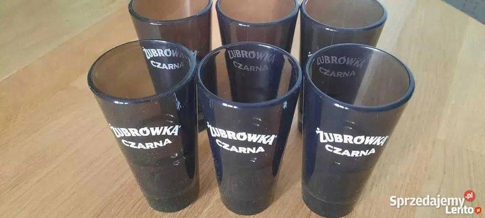 6 sztuk NOWE kieliszki żubrówka czarna real foto Warszawa