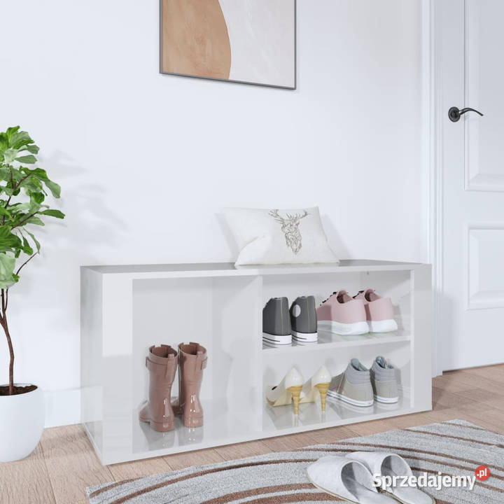 Szafka na buty wysoki połysk biała 100x35x45 Warszawa