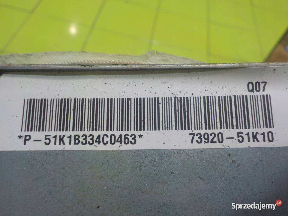 SUZUKI SPLASH 13r 5D AIRBAG poduszka pasazera Suków