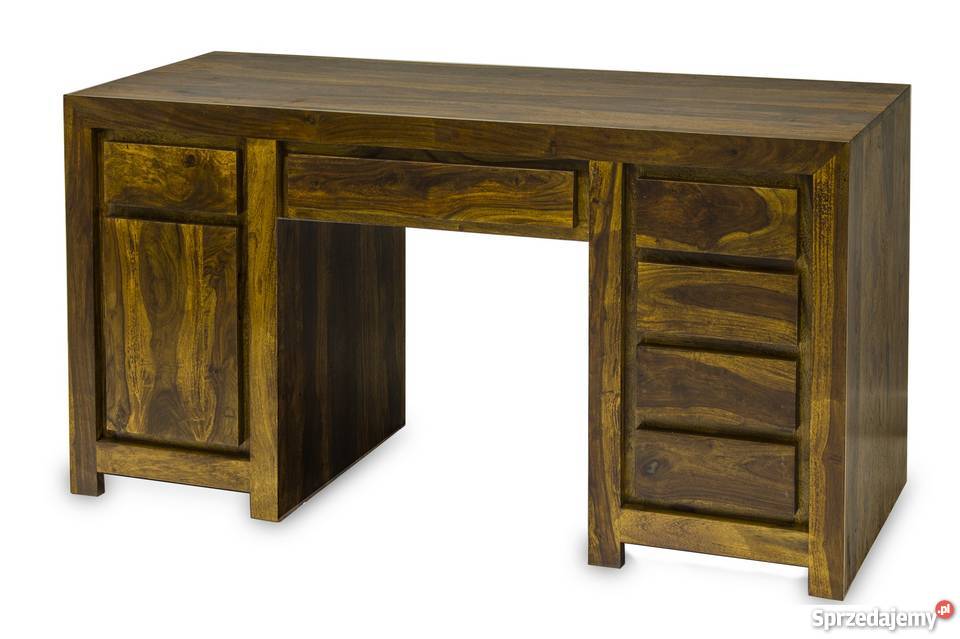 Nowe kolonialne drewniane biurko lite drewno palisandru80633