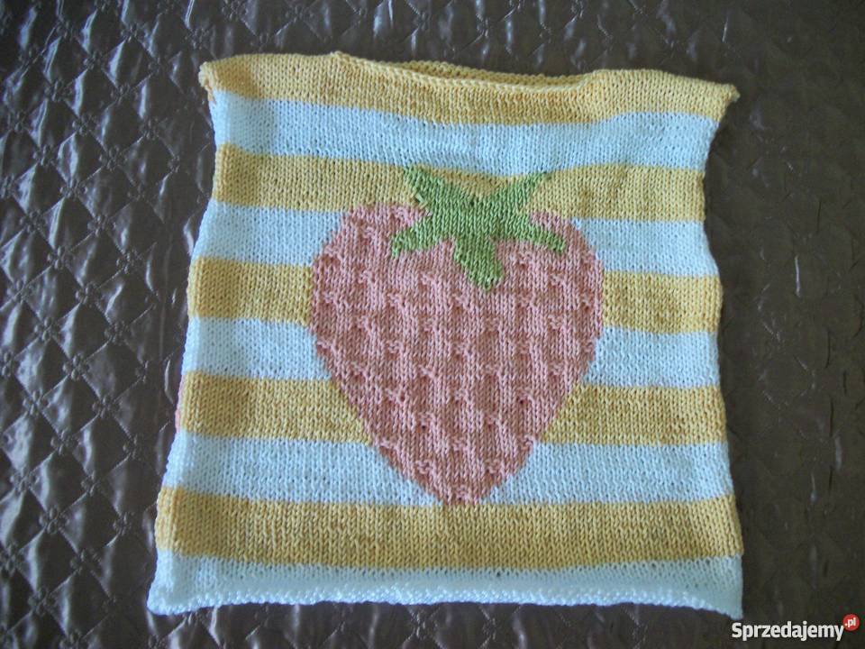 BLUZKA Z TRUSKAWKĄ biały podkarpackie