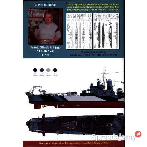 Wilk Morski 32012 USS Baltimore 1944 plany 1350 Czasopisma