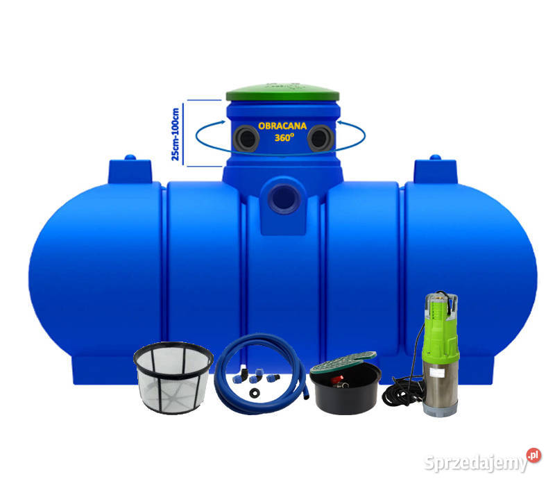 ZBIORNIK NA WODĘ DESZCZOWĄ 4000L ZESTAW Z POMPĄ Zbiorniki na deszczówkę dolnośląskie Wrocław sprzedam