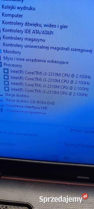 Toshiba c660 i32310m HDD 500gb 4gb ram sprzedam