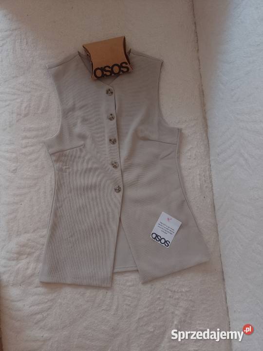 3638 ASOS Design Beżowa kamizelka ołówkowa z Kraków
