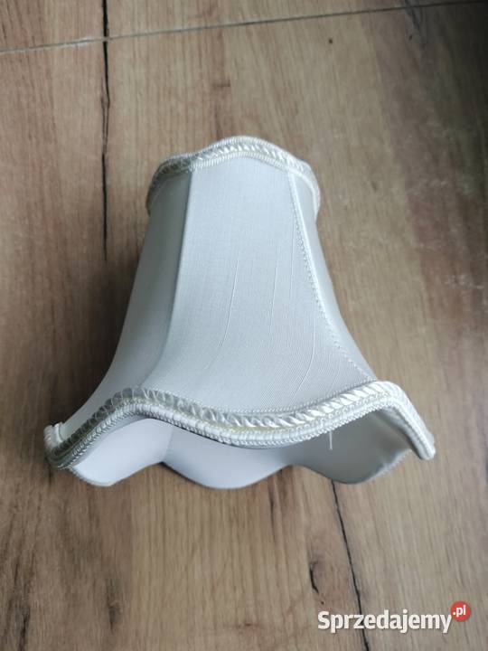 Mały abażur starej lampki nocnej biały ecri