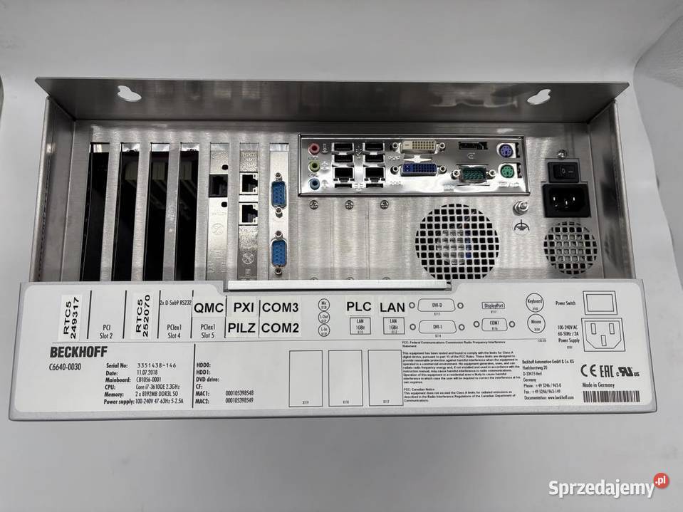 Beckhoff C66400030 Industrial PC Pozostałe Warszawa