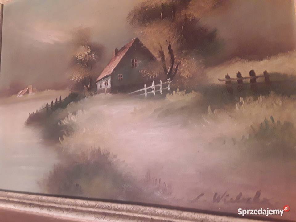 Stary obraz olejny na płótnie