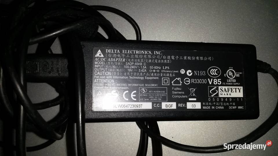 Zasilacz Delta ELECTRONIC SADP65KB Poznań