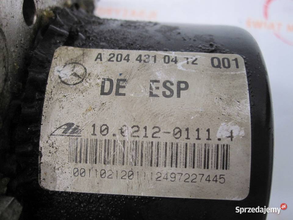 MERCEDES W204 07r pompa ABS A2045455132 osobowe Pompy hamulcowe Kielce