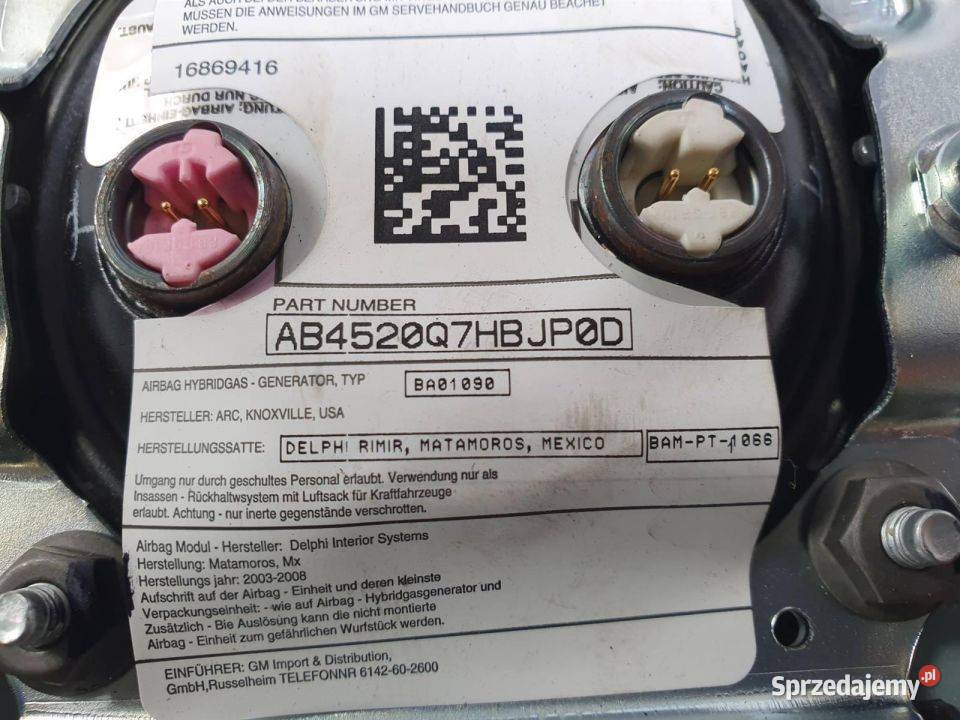 PODUSZKA AIRBAG GMC YUKON XL KIEROWCY Lipno