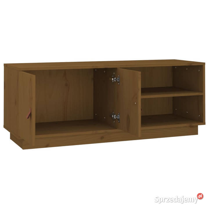 Szafka pod TV miodowy brąz 105x34x40 lite drewno mazowieckie Warszawa