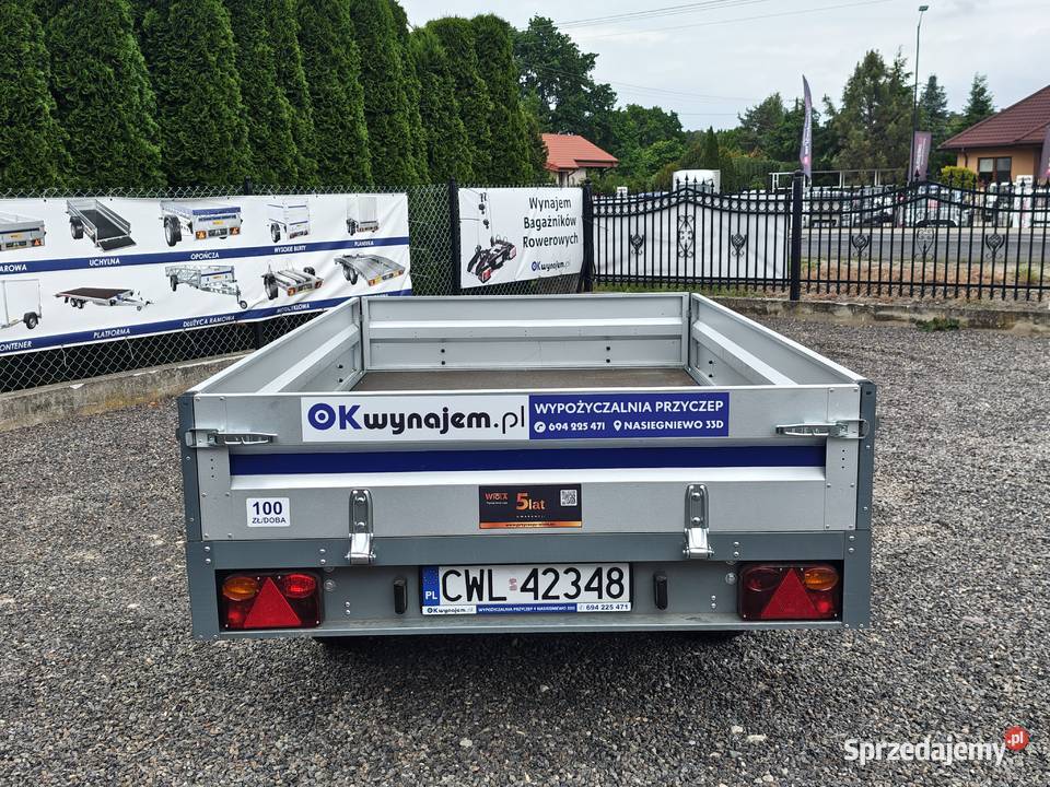 Wypożyczalnia Wynajem Przyczepa Burtowa