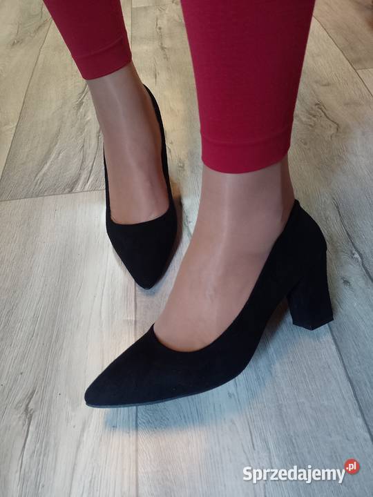 39 Czarne biznesowe czółenka wieczorowe na Kraków