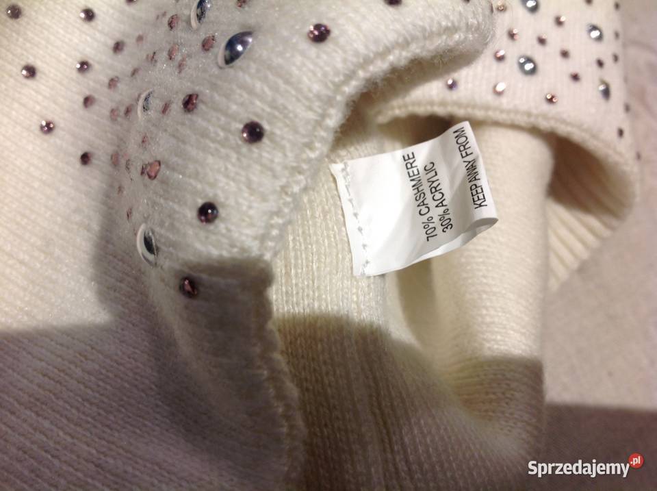 Biała Czapka Damska uniwersalny Kaszmir NOWA Nowa Sól