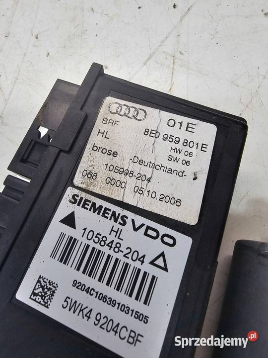 SILNIK SILNICZEK SZYBY AUDI A4 B6 B7 8E0959801E osobowe Przystajń