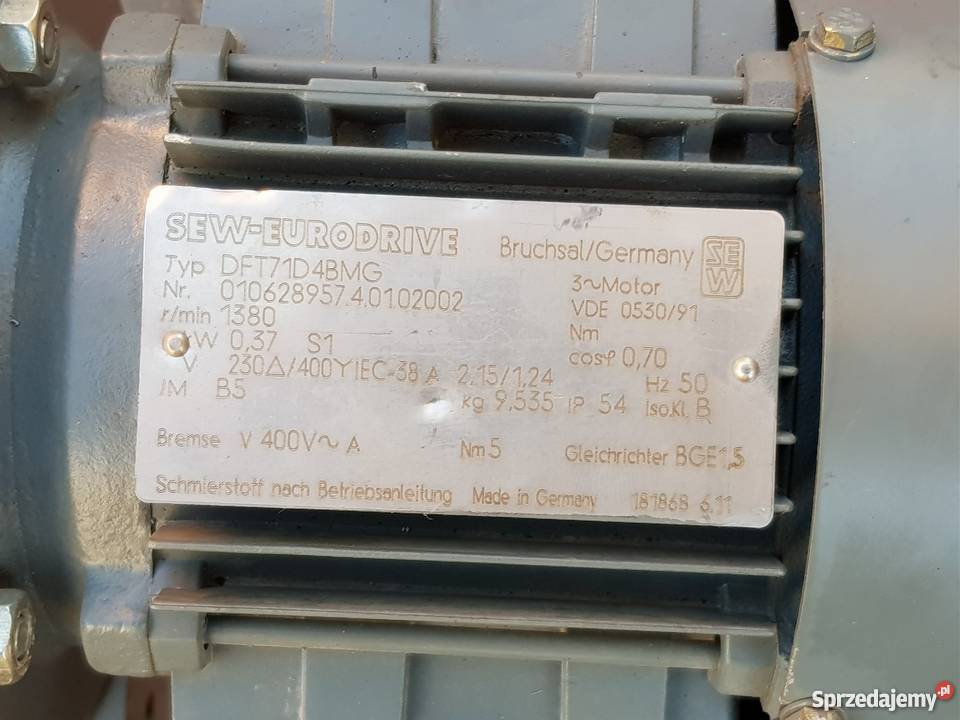 Motoreduktor SEW Napęd Przekładnia Miksch 037KW Nowy Tomyśl