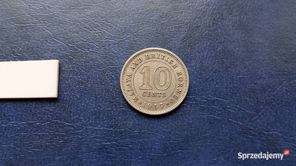 Stare monety 10 cent 1957 Malaje i Borneo