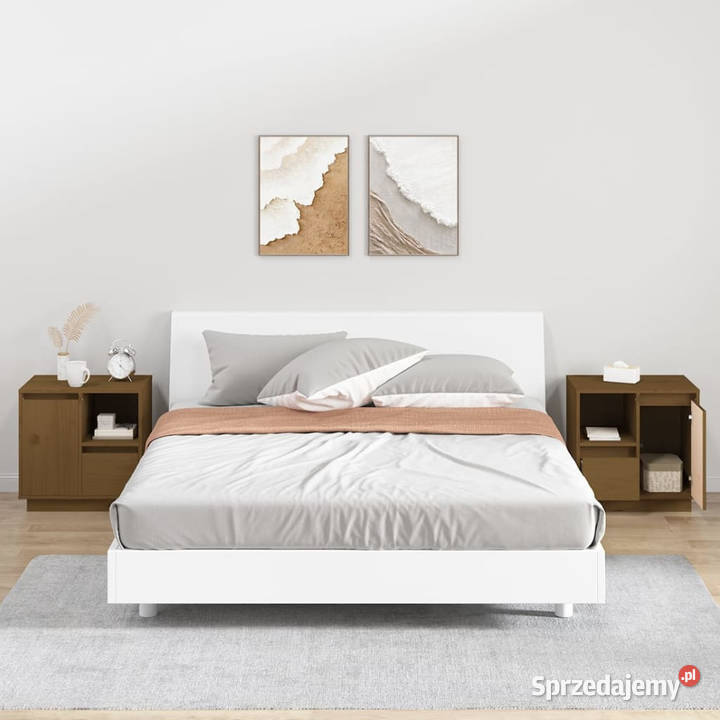 Szafki nocne 2 miodowy brąz 50x34x50 drewno sprzedam