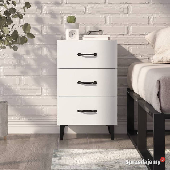 Szafka nocna biała 40x40x66 materiał Warszawa