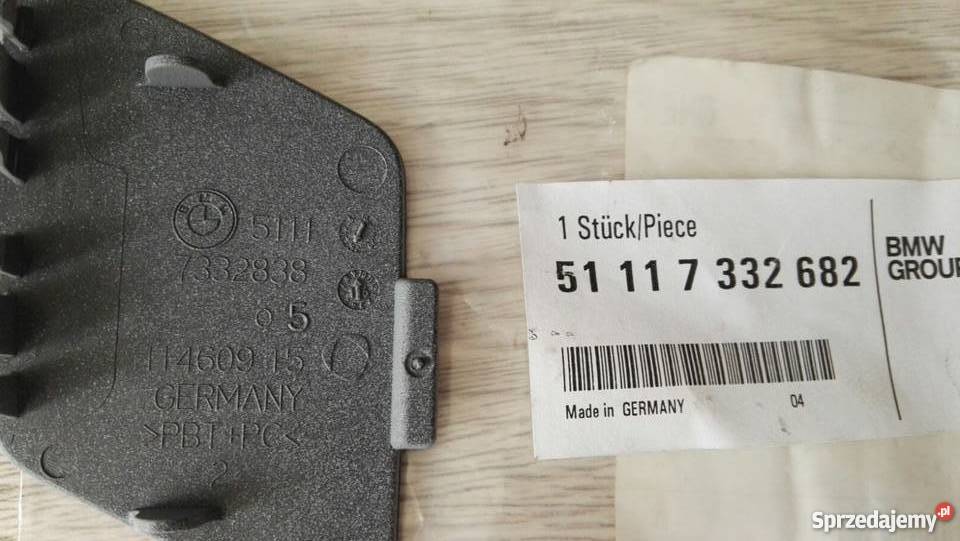 BMW 5 F10 ZAŚLEPKA HAKA PRZÓD 51117332838 Części samochodowe Międzychód