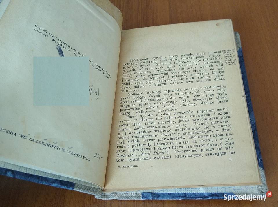 Zygmunt Krasiński Stanisław Baczyński Gdańsk sprzedam