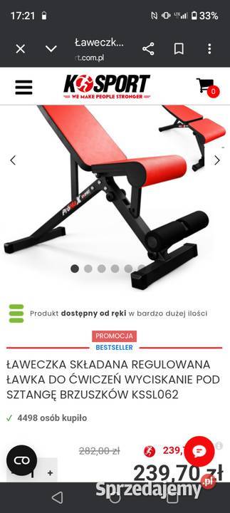 Ławeczka do ćwiczeń sprzedam