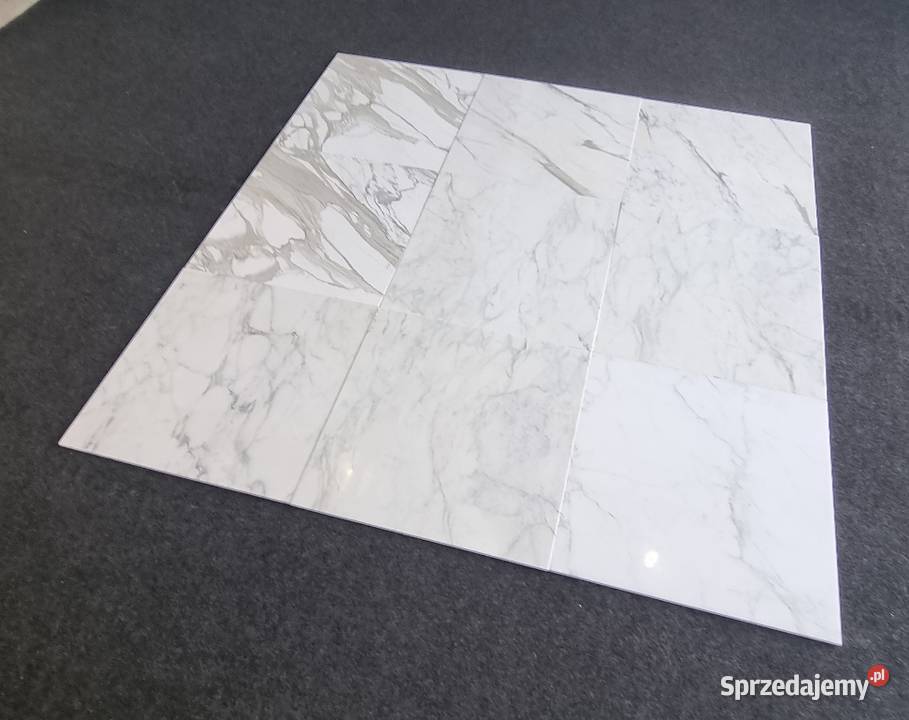 PŁYTKI MARMUROWE BIANCO CALACATTA DUŻE 60X60X1 dolnośląskie Bielawa