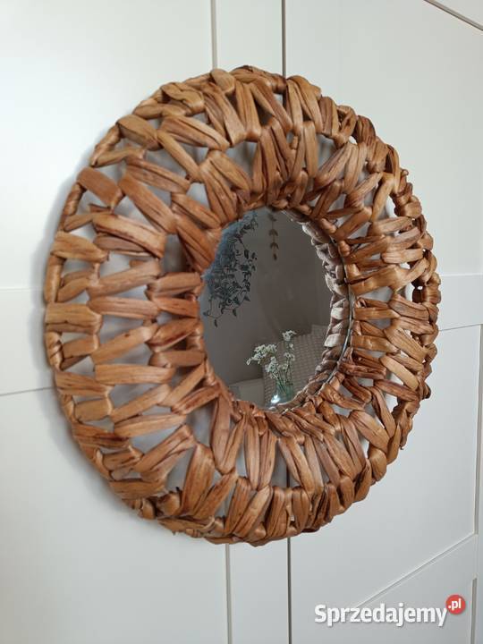 LUSTRO okrągłe 46 Pepco Rama pleciona z trawy Brzostek