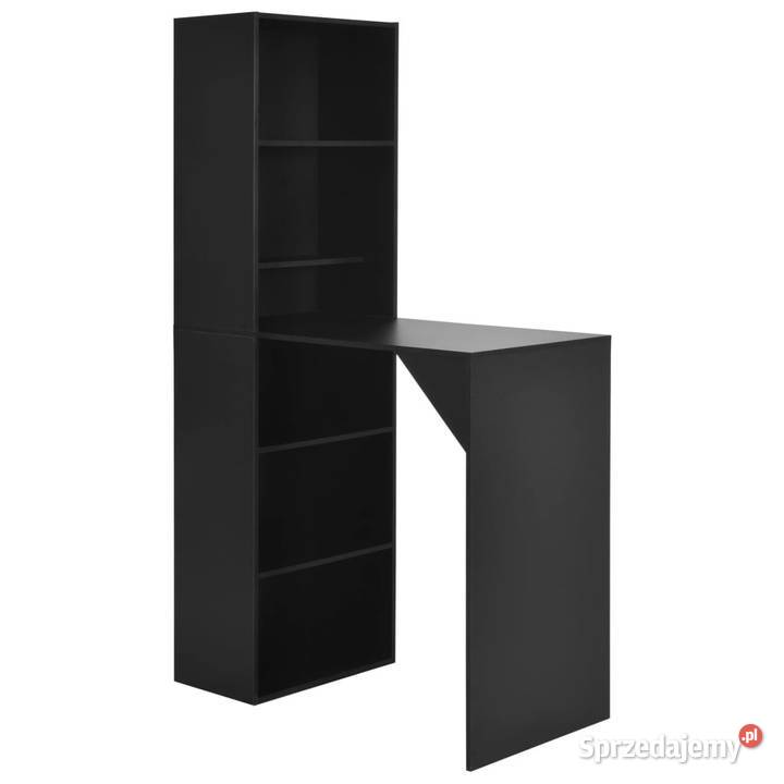 Stolik barowy z szafką czarny 115 x 59 x 200 Warszawa