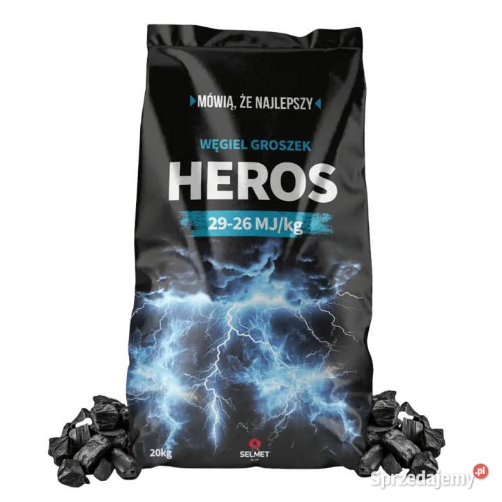 Węgiel Groszek HEROS 1000 525mm worki Dowieziemy Złocieniec