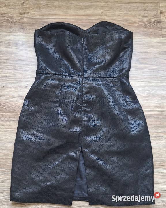 Czarna błyszcząca sukienka imprezowa bez czarny Spódnice i sukienki Kraków