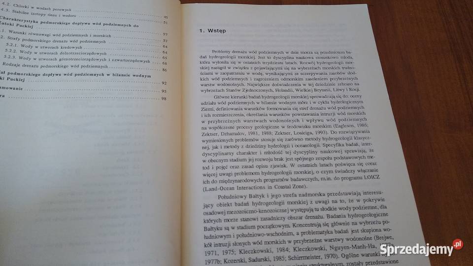 Zatoka Pucka jako obszar drenażu wód podziemnych ISBN 8370175570 Gdańsk