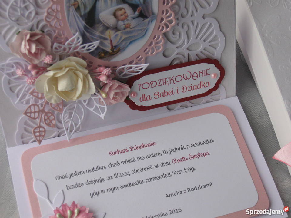Chrzest Podziękowanie Chrzestnych Anioł kujawsko-pomorskie Zbójno