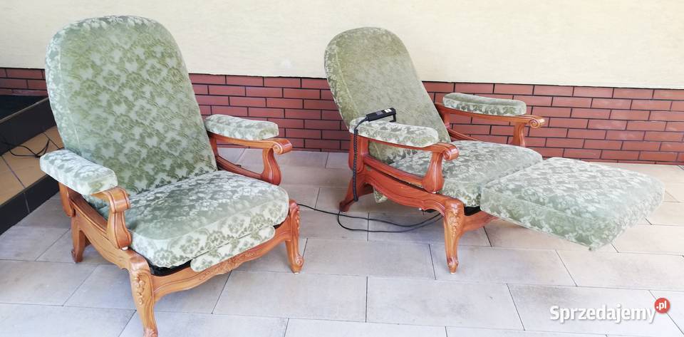 Fotel stylowy relaks ludwik zielony seniora na Fotele mazowieckie Garwolin