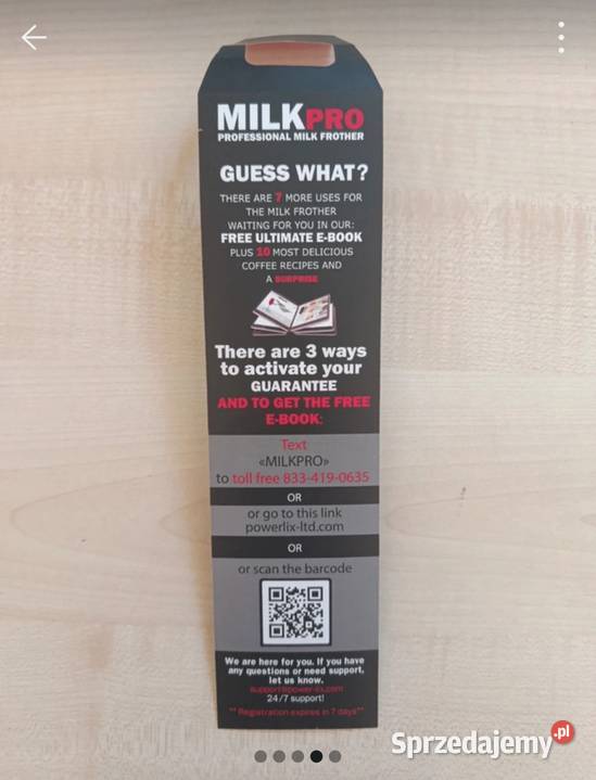 Nowy spieniacz do mleka PowerLix czarny ze