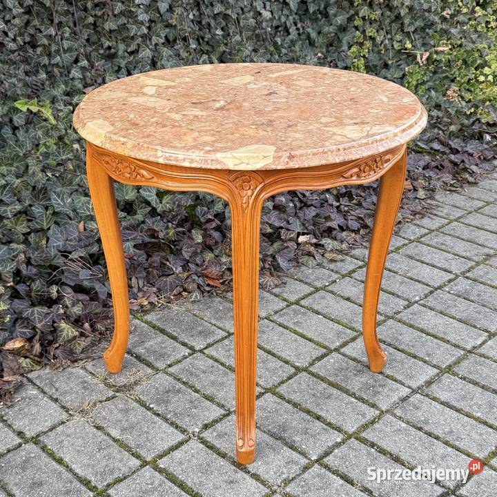 ARTexpert Stolik kawowy Ludwik marmurowy blat Dobrzany