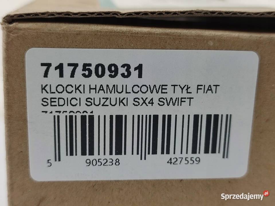 KLOCKI HAMULCOWE TYŁ SUZUKI SX4 EY GY RW