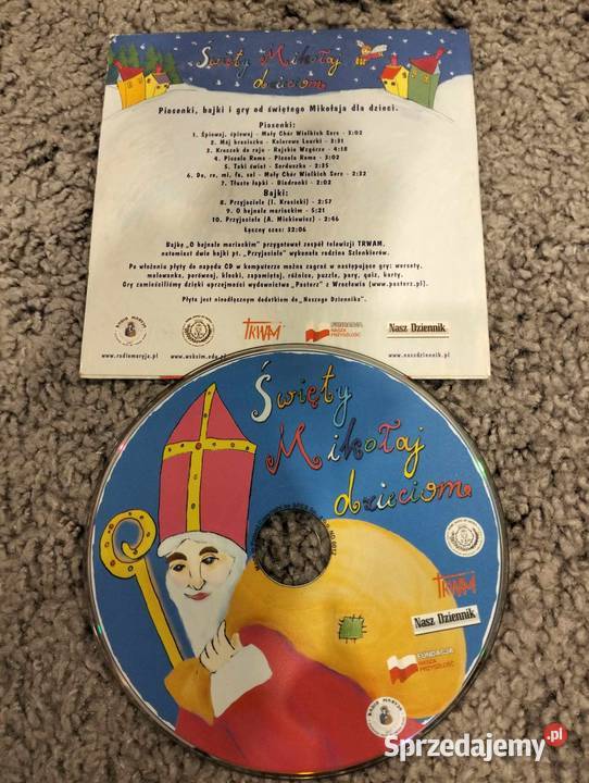 Święty Mikołaj dzieciom CD z muzyką i bajkami wielkopolskie Nagradowice sprzedam