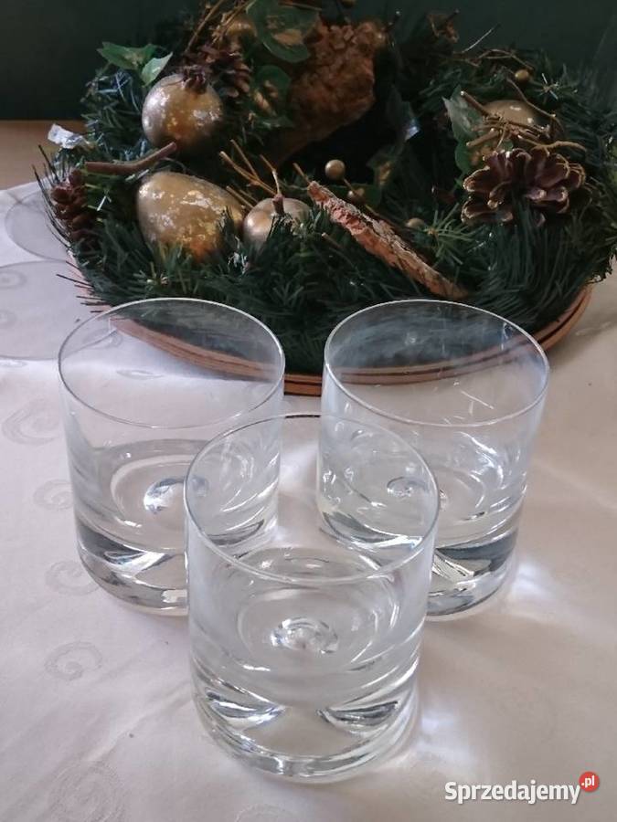 3 szklanki do whisky Krosno PRL lekko zmatowione mazowieckie Warszawa